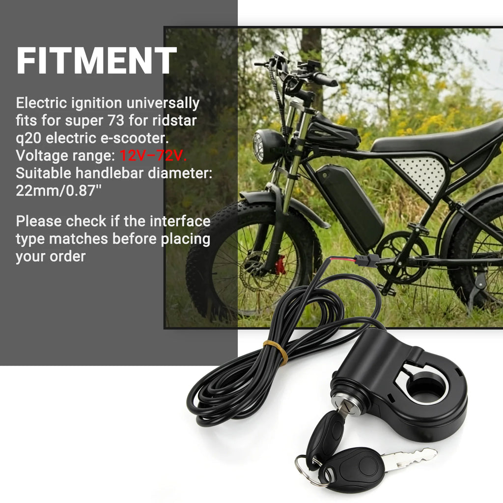 Key Ignition For E-bikes/E-moto